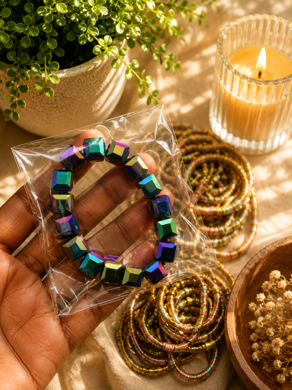 Beautiful Multicolour Crystal Beaded Stretch Bracelets