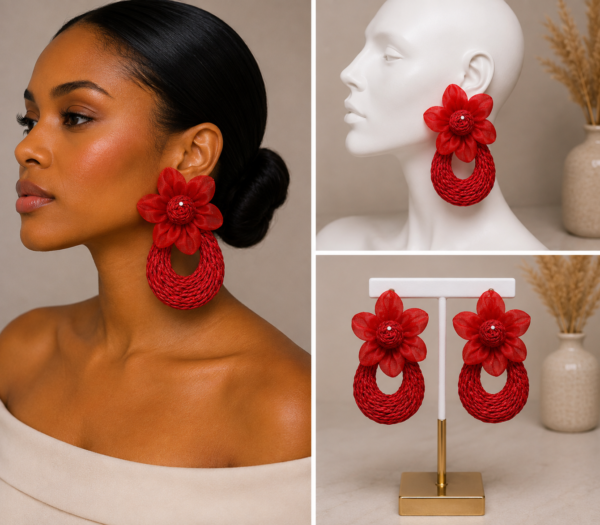 Elegant Floral Drop Earrings.